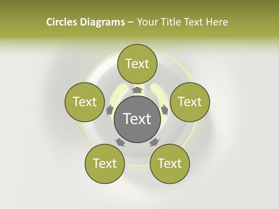 A Power Button With A Green Glow On It PowerPoint Template