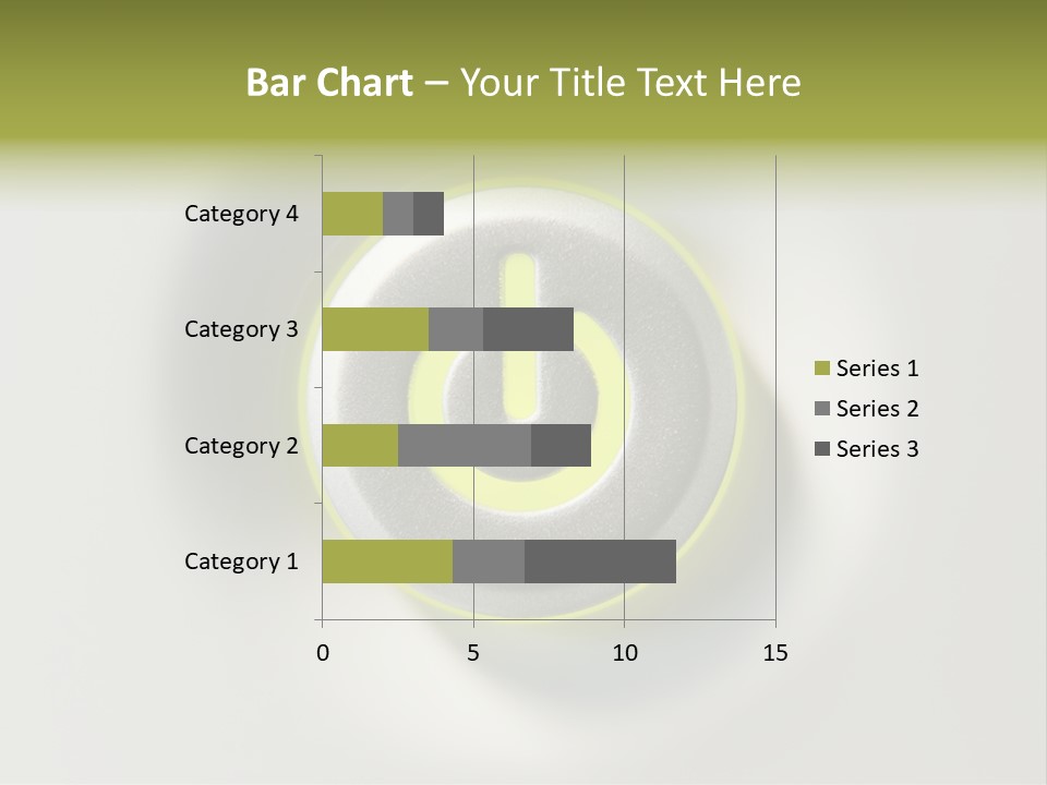 A Power Button With A Green Glow On It PowerPoint Template