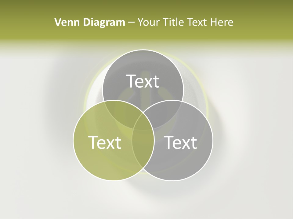 A Power Button With A Green Glow On It PowerPoint Template