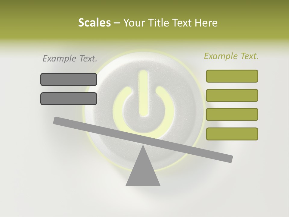 A Power Button With A Green Glow On It PowerPoint Template
