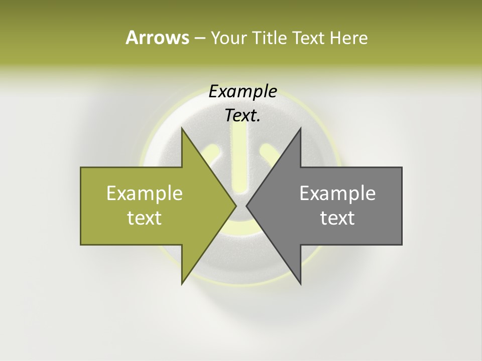 A Power Button With A Green Glow On It PowerPoint Template