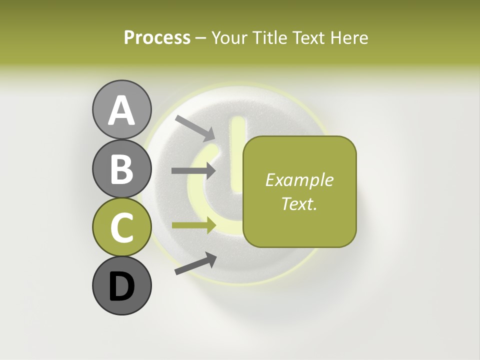 A Power Button With A Green Glow On It PowerPoint Template