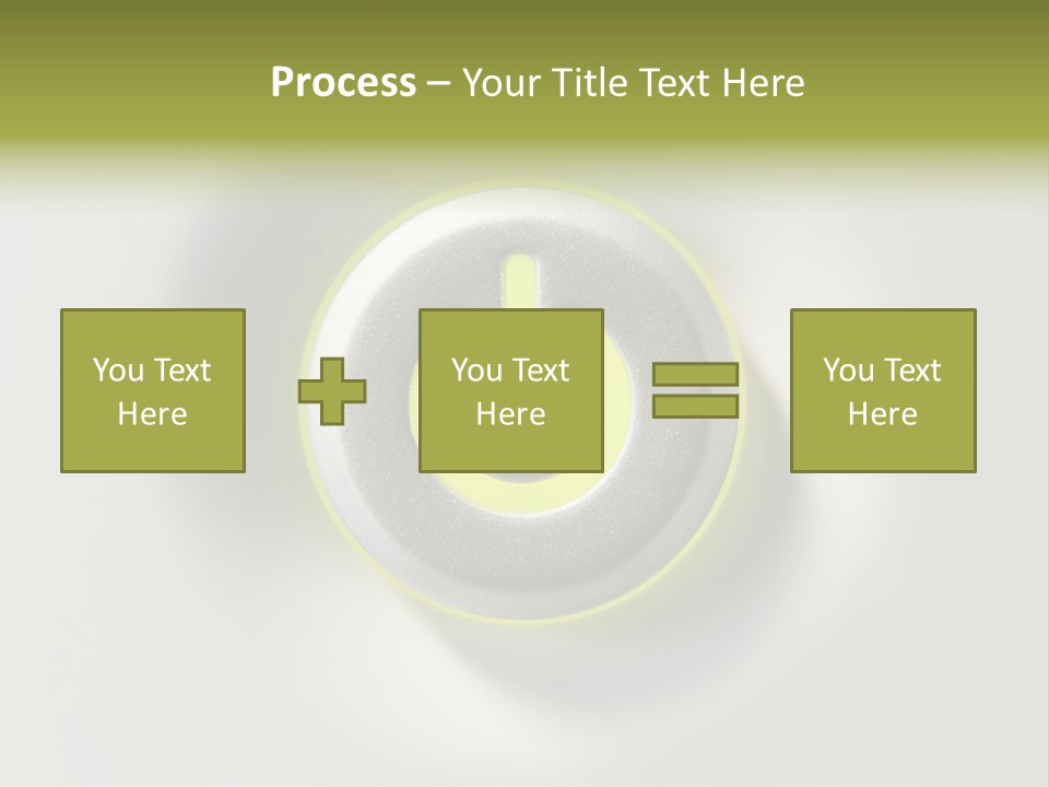 A Power Button With A Green Glow On It PowerPoint Template