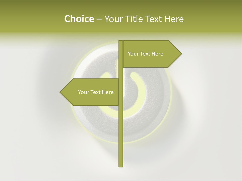 A Power Button With A Green Glow On It PowerPoint Template