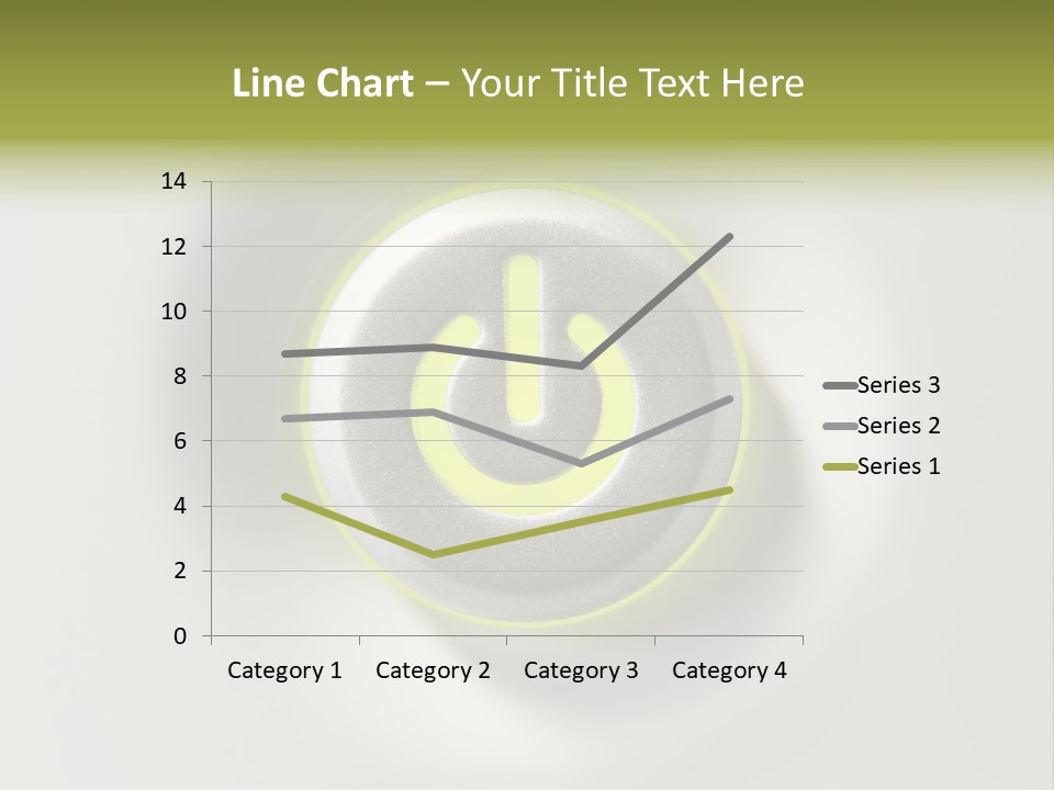 A Power Button With A Green Glow On It PowerPoint Template