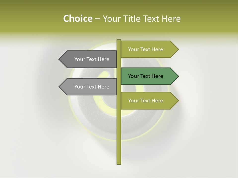A Power Button With A Green Glow On It PowerPoint Template