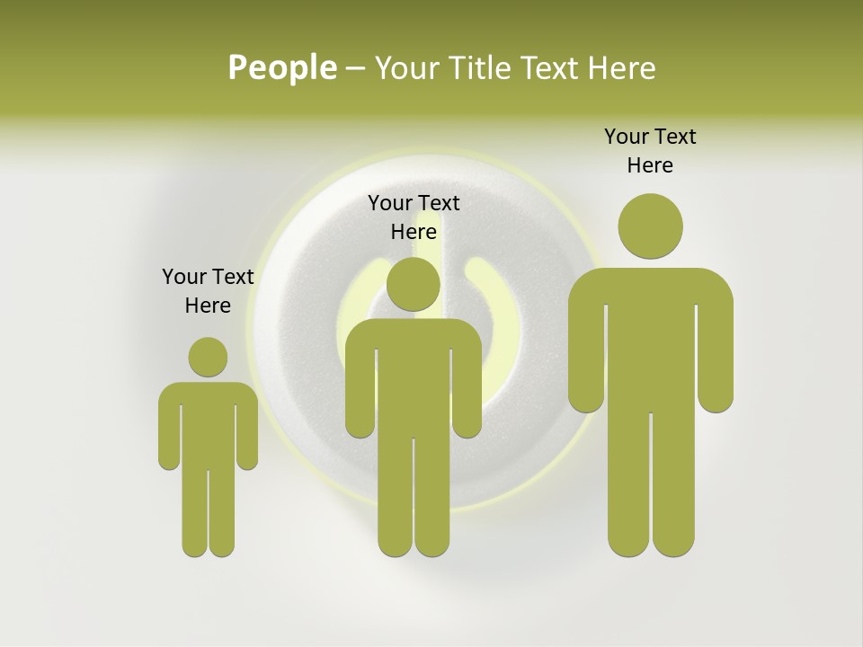 A Power Button With A Green Glow On It PowerPoint Template
