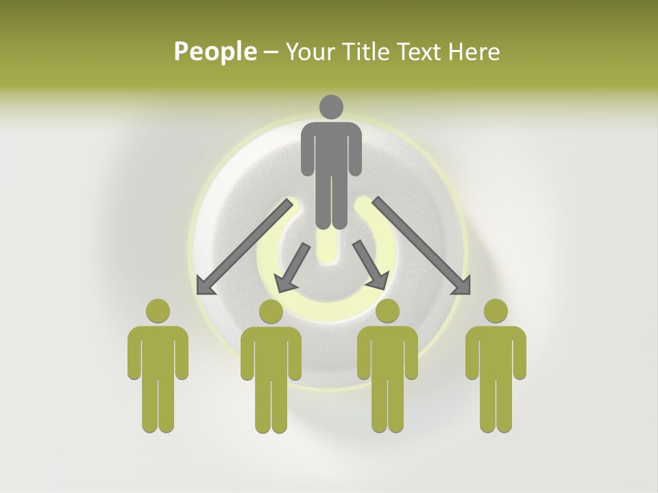 A Power Button With A Green Glow On It PowerPoint Template