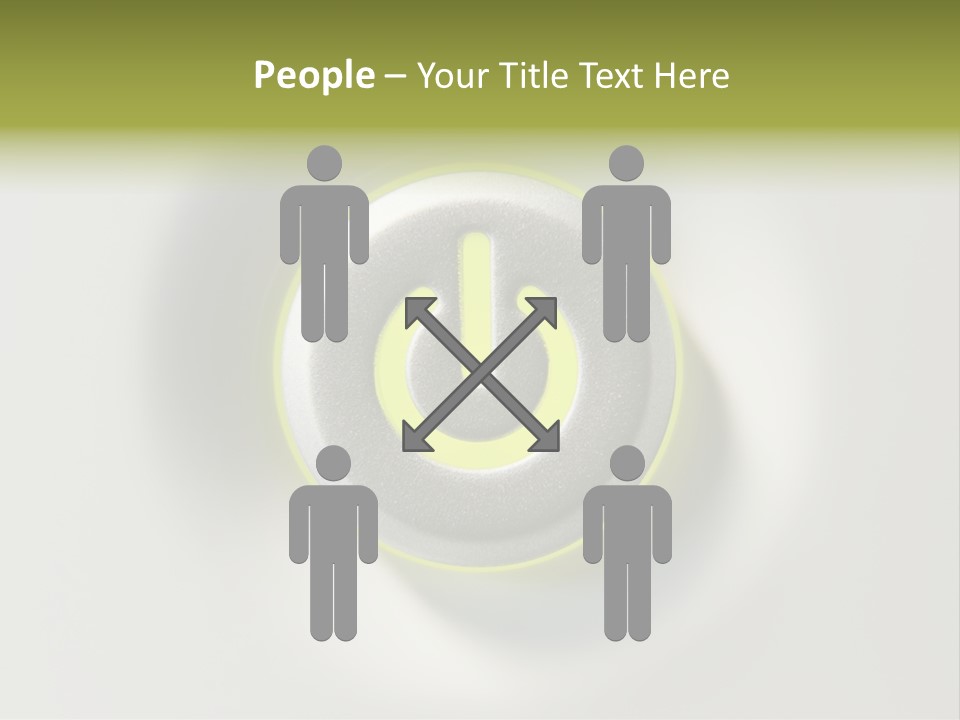 A Power Button With A Green Glow On It PowerPoint Template