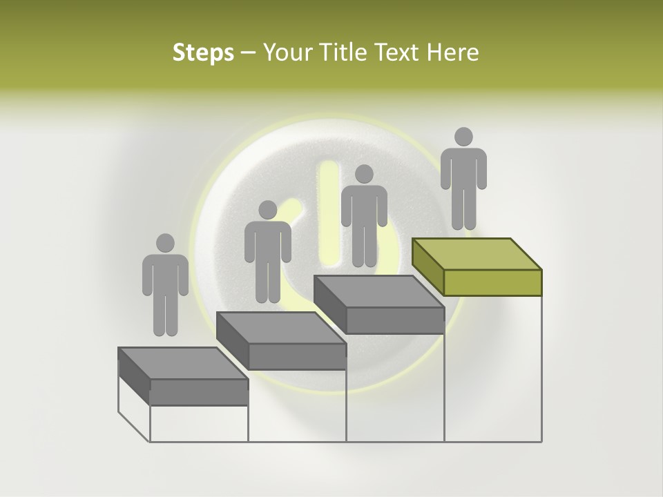 A Power Button With A Green Glow On It PowerPoint Template