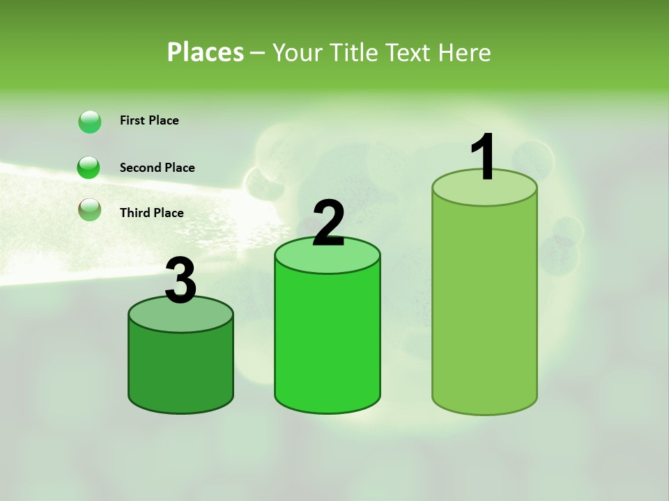 3D Green Plant Cell Matter Medical Illustration PowerPoint Template