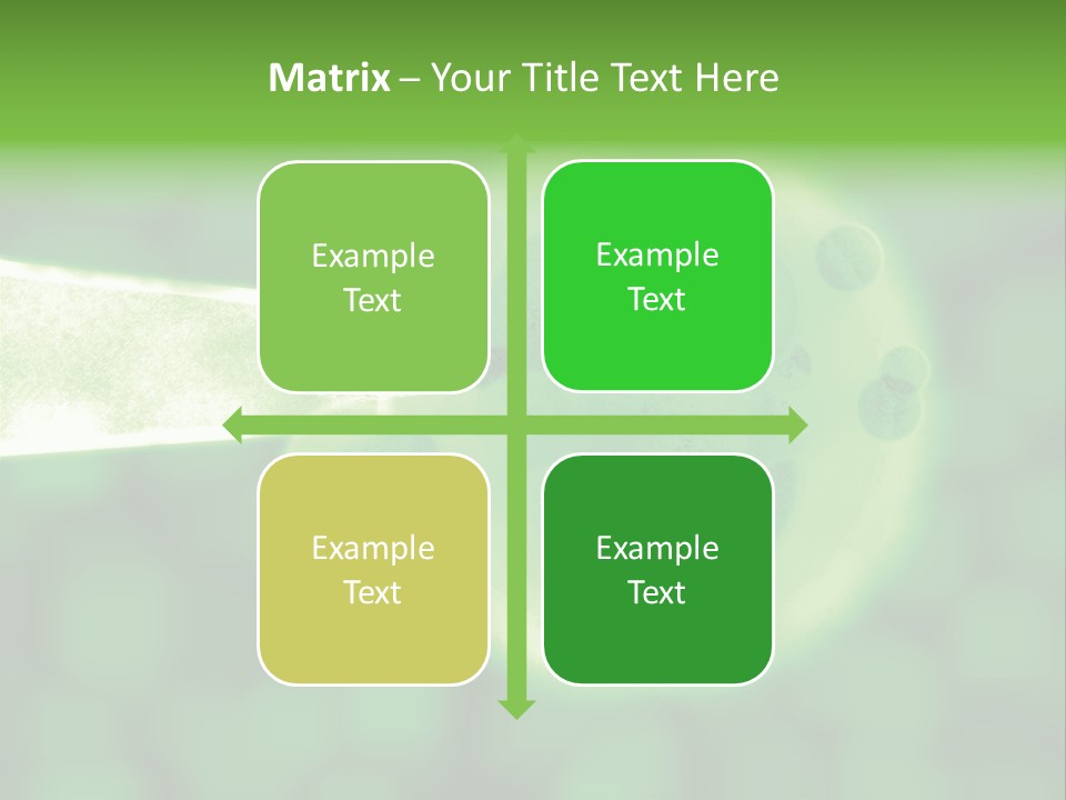 3D Green Plant Cell Matter Medical Illustration PowerPoint Template