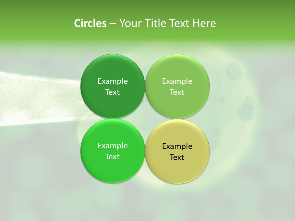 3D Green Plant Cell Matter Medical Illustration PowerPoint Template