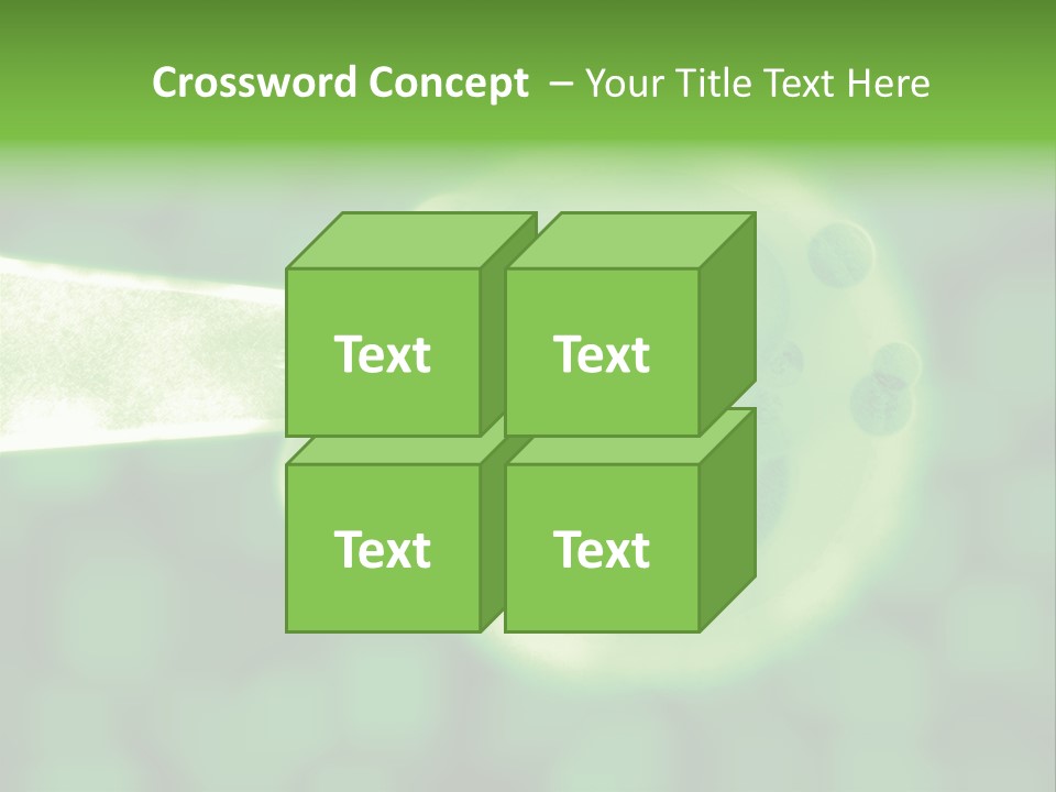 3D Green Plant Cell Matter Medical Illustration PowerPoint Template