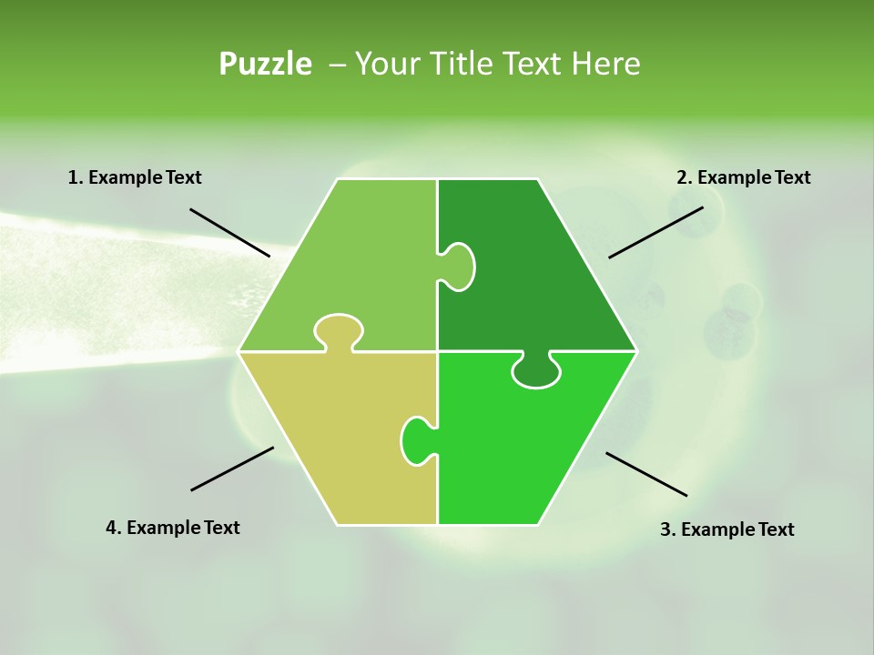 3D Green Plant Cell Matter Medical Illustration PowerPoint Template