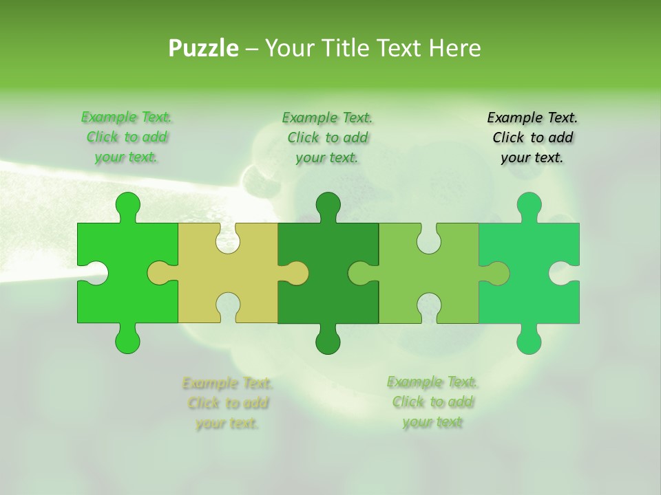 3D Green Plant Cell Matter Medical Illustration PowerPoint Template