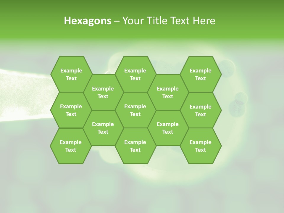 3D Green Plant Cell Matter Medical Illustration PowerPoint Template