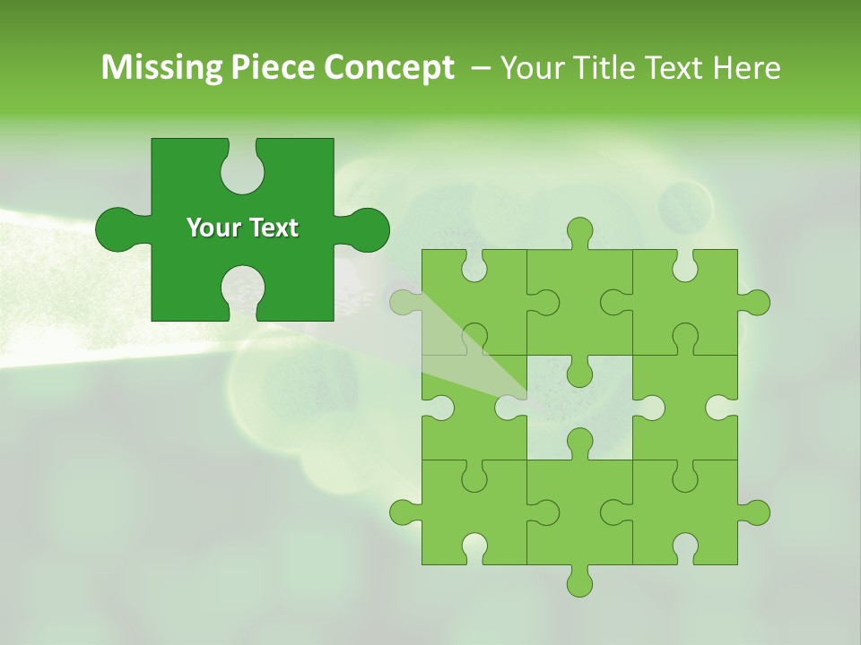 3D Green Plant Cell Matter Medical Illustration PowerPoint Template