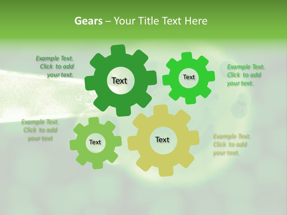 3D Green Plant Cell Matter Medical Illustration PowerPoint Template