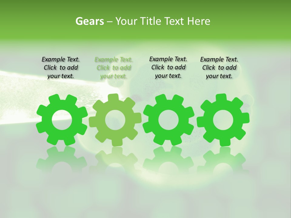 3D Green Plant Cell Matter Medical Illustration PowerPoint Template