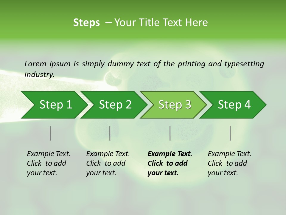 3D Green Plant Cell Matter Medical Illustration PowerPoint Template