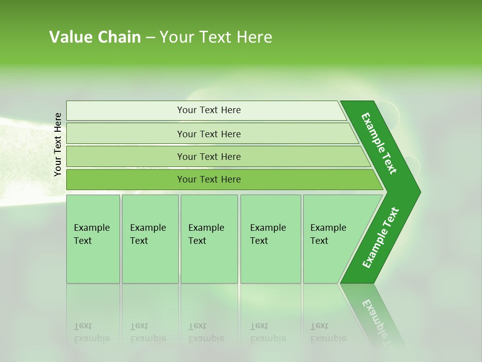 3D Green Plant Cell Matter Medical Illustration PowerPoint Template