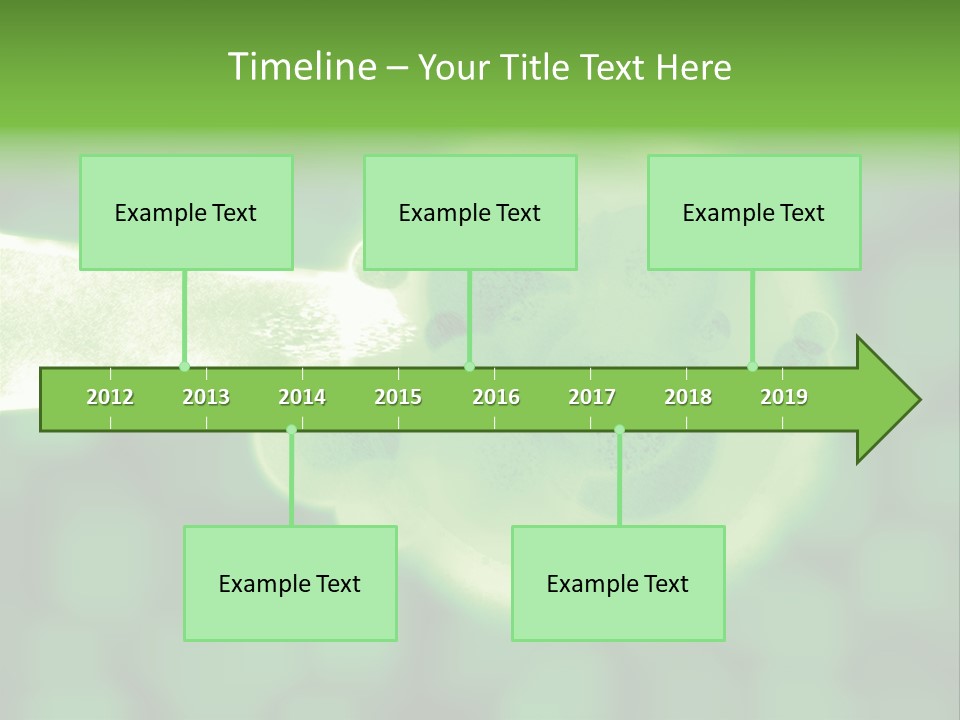 3D Green Plant Cell Matter Medical Illustration PowerPoint Template
