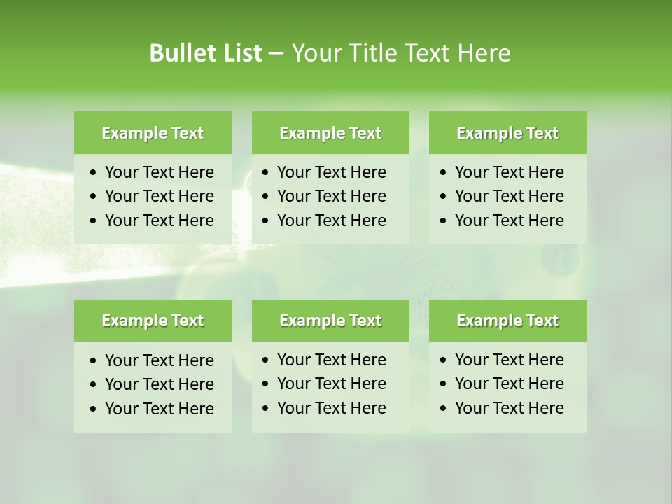 3D Green Plant Cell Matter Medical Illustration PowerPoint Template