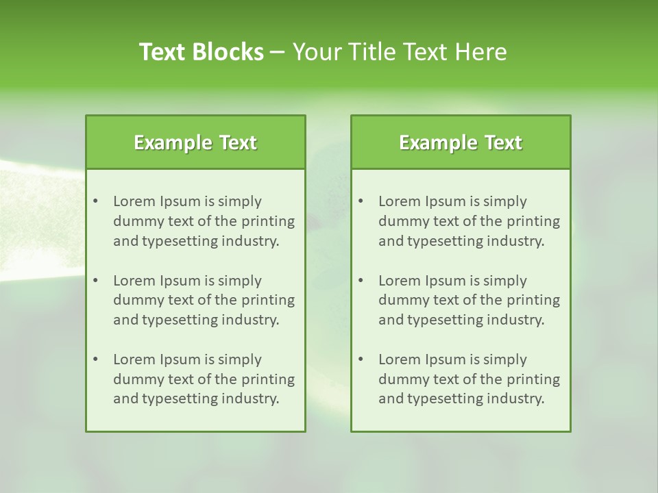 3D Green Plant Cell Matter Medical Illustration PowerPoint Template