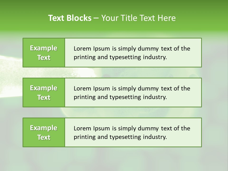 3D Green Plant Cell Matter Medical Illustration PowerPoint Template
