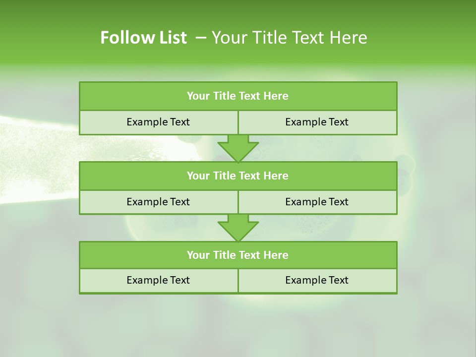 3D Green Plant Cell Matter Medical Illustration PowerPoint Template