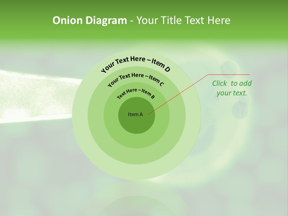 3D Green Plant Cell Matter Medical Illustration PowerPoint Template