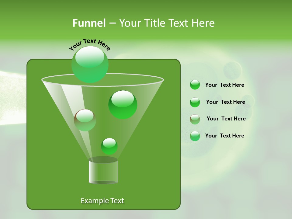 3D Green Plant Cell Matter Medical Illustration PowerPoint Template