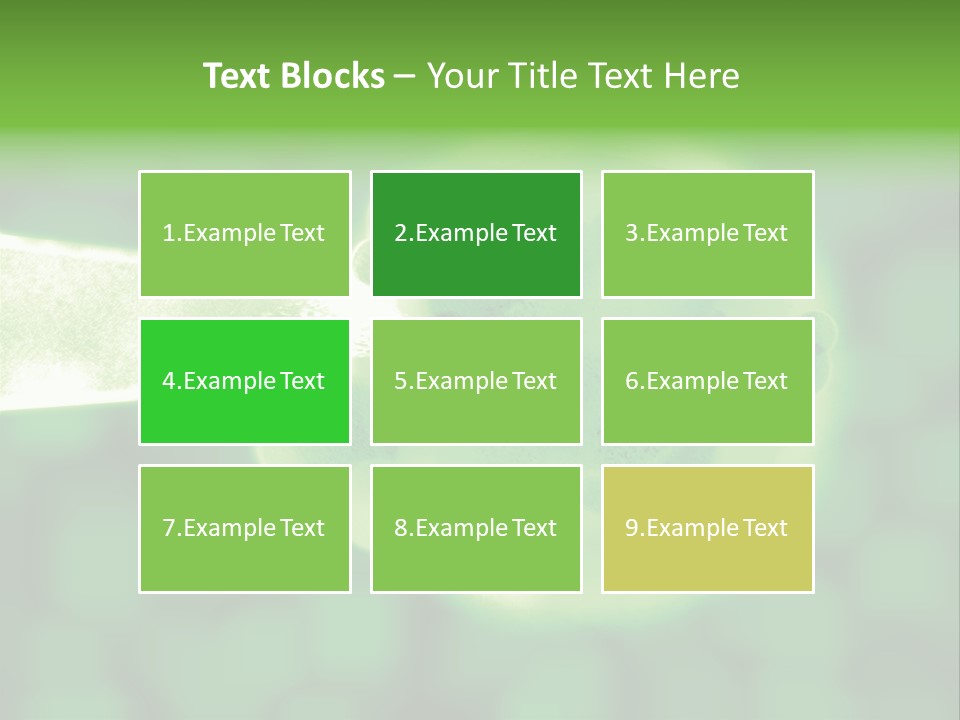 3D Green Plant Cell Matter Medical Illustration PowerPoint Template