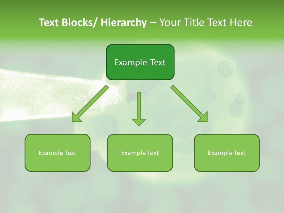 3D Green Plant Cell Matter Medical Illustration PowerPoint Template