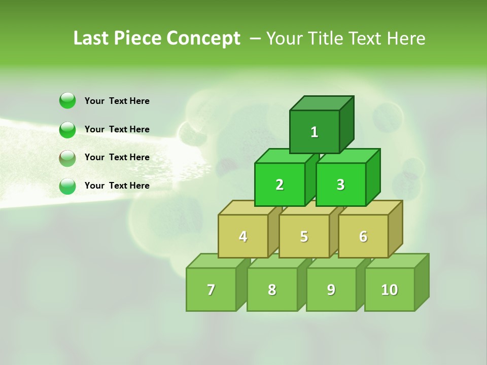 3D Green Plant Cell Matter Medical Illustration PowerPoint Template