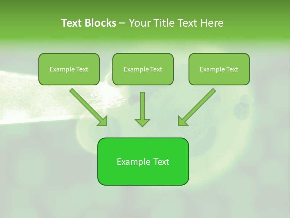 3D Green Plant Cell Matter Medical Illustration PowerPoint Template