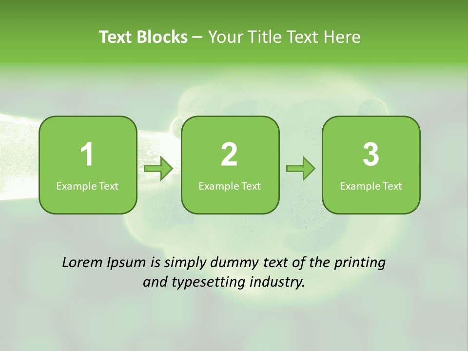 3D Green Plant Cell Matter Medical Illustration PowerPoint Template