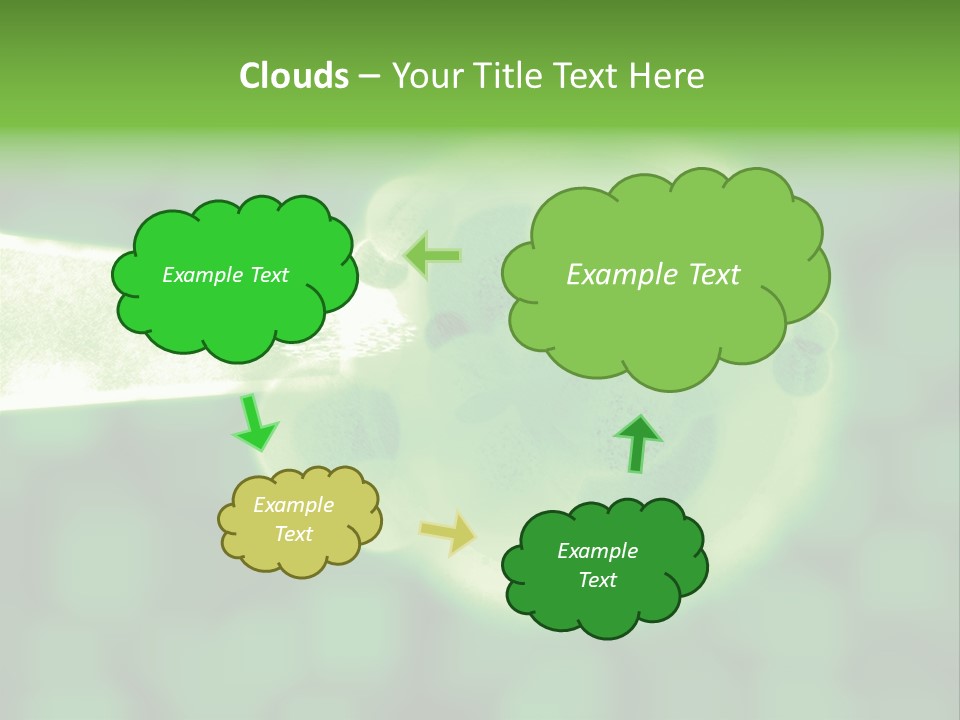 3D Green Plant Cell Matter Medical Illustration PowerPoint Template