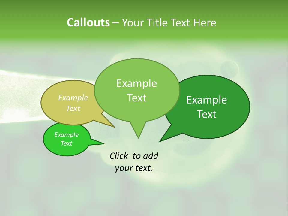 3D Green Plant Cell Matter Medical Illustration PowerPoint Template