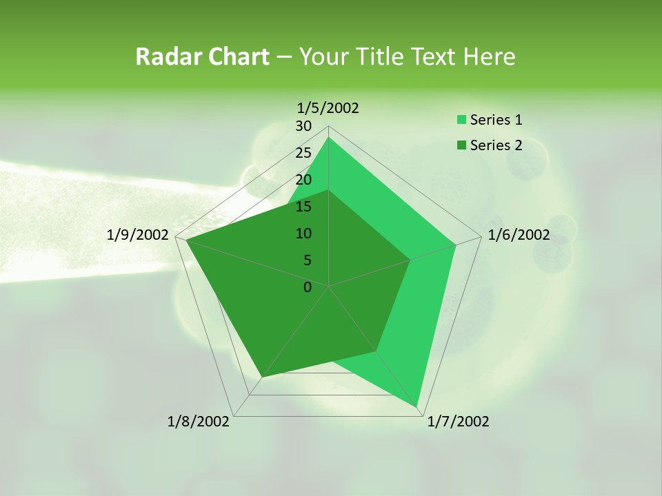 3D Green Plant Cell Matter Medical Illustration PowerPoint Template