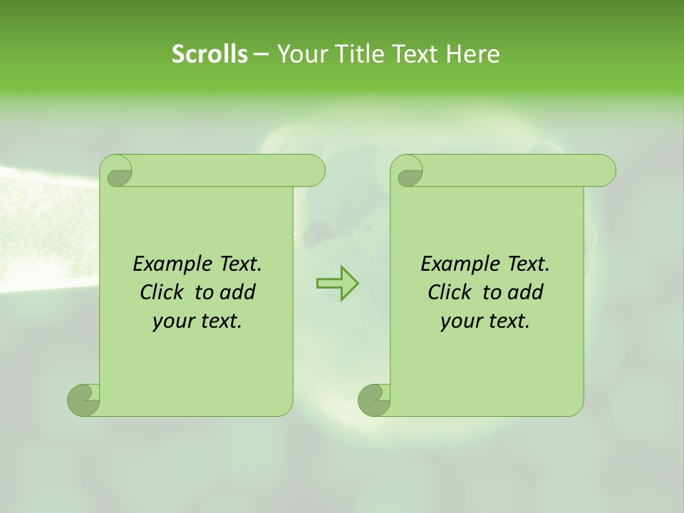 3D Green Plant Cell Matter Medical Illustration PowerPoint Template