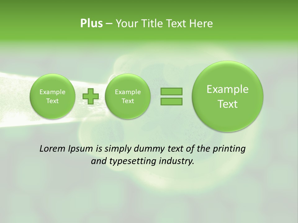 3D Green Plant Cell Matter Medical Illustration PowerPoint Template