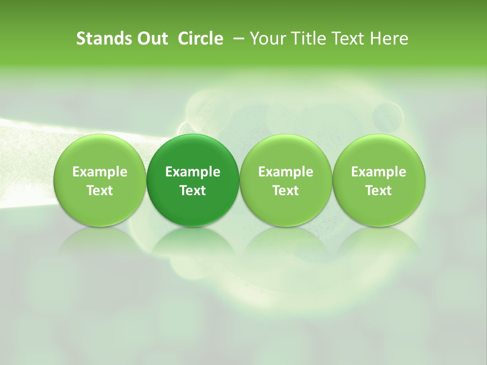 3D Green Plant Cell Matter Medical Illustration PowerPoint Template