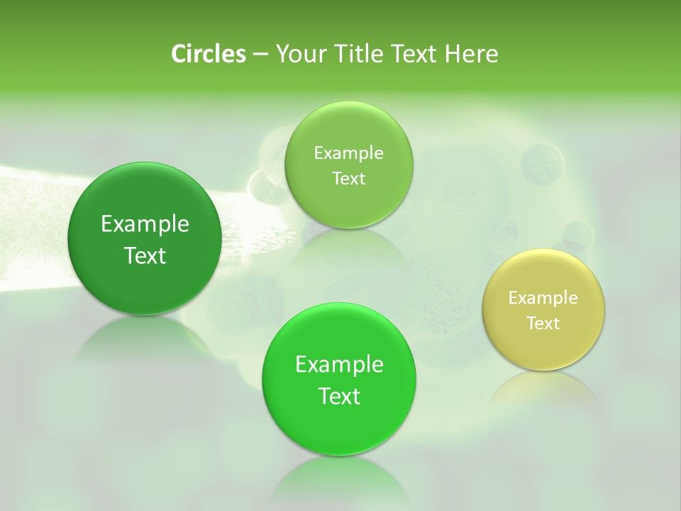 3D Green Plant Cell Matter Medical Illustration PowerPoint Template