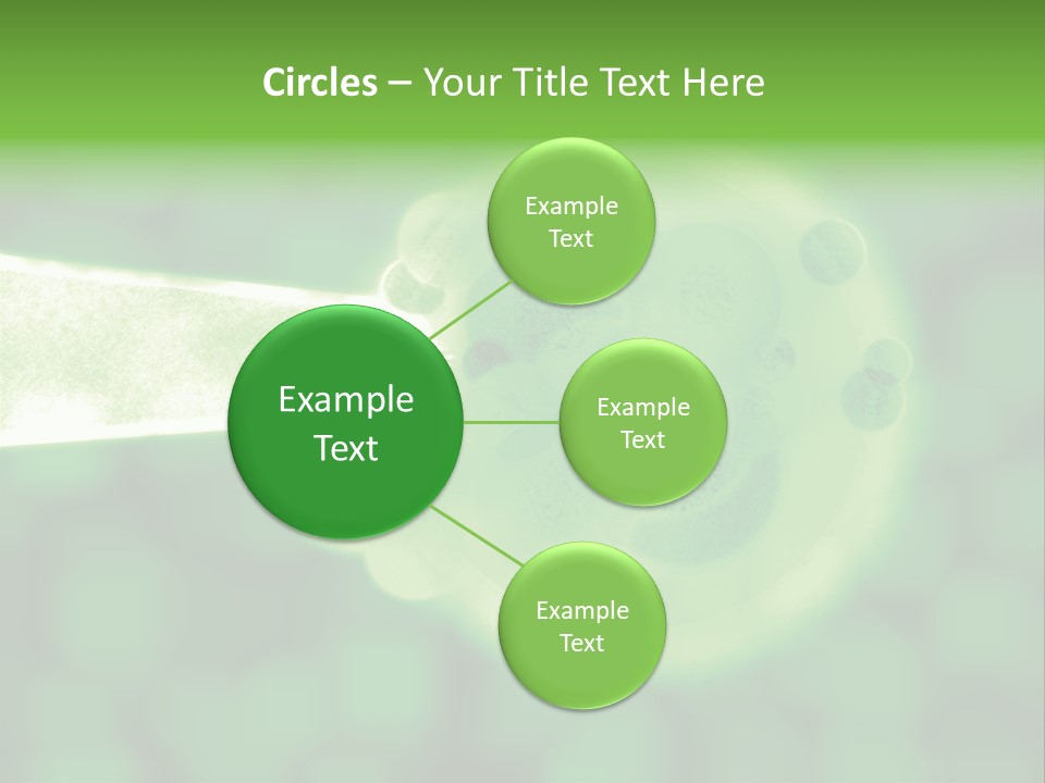 3D Green Plant Cell Matter Medical Illustration PowerPoint Template