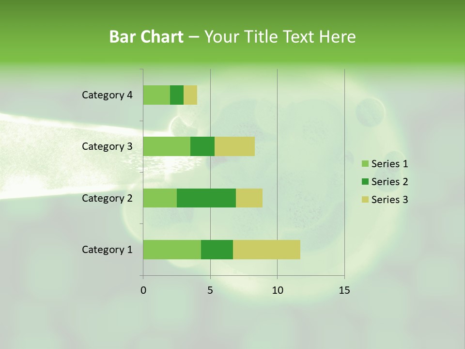 3D Green Plant Cell Matter Medical Illustration PowerPoint Template