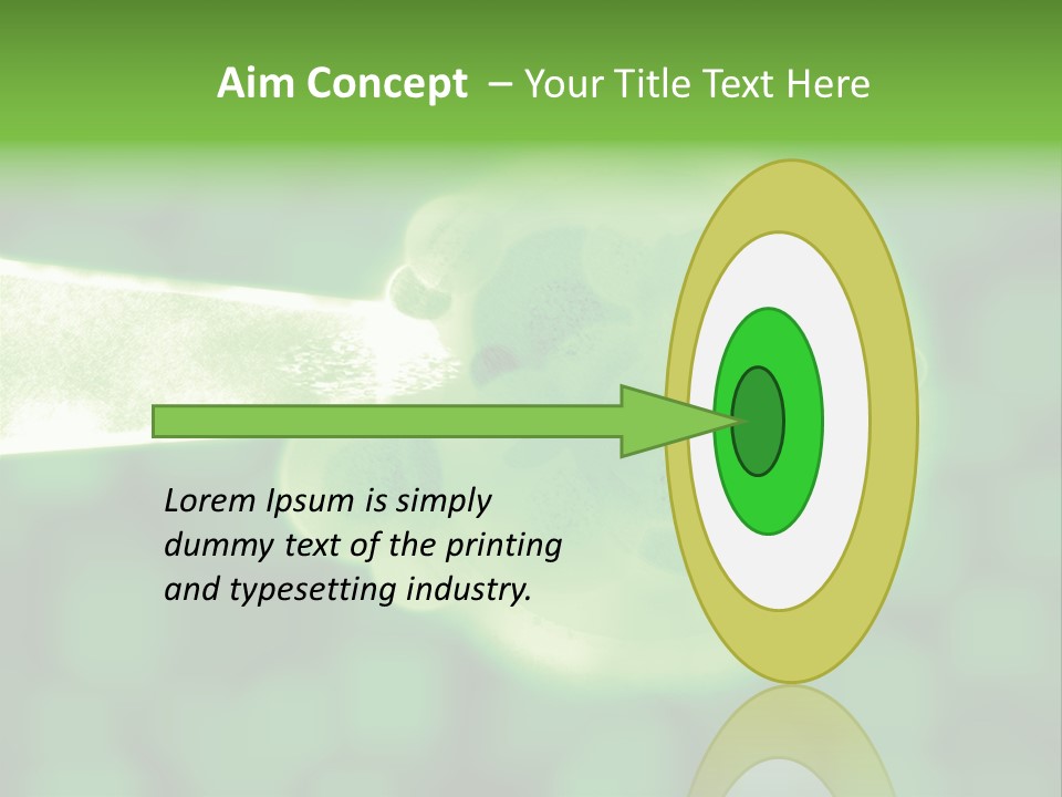 3D Green Plant Cell Matter Medical Illustration PowerPoint Template