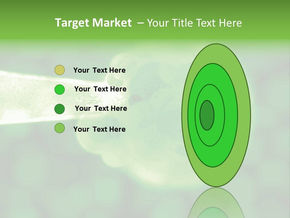 3D Green Plant Cell Matter Medical Illustration PowerPoint Template