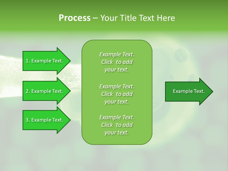 3D Green Plant Cell Matter Medical Illustration PowerPoint Template